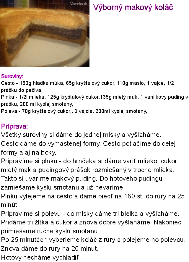 vyborny makovy kolac