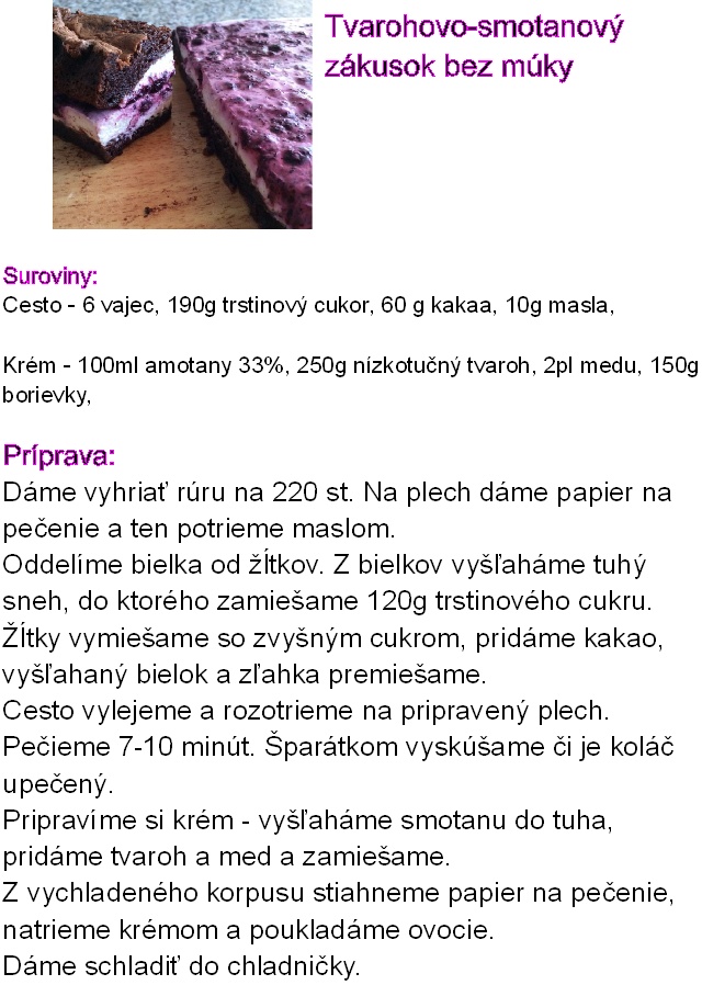 tvarohovo-smotanovy zakusok