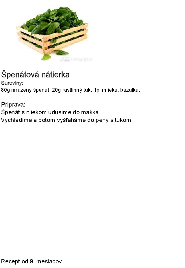 Špenátová nátierka